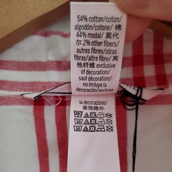 NWT Victoria's Secret pajama top flannel size XXL - Picture 6 of 6